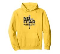 Nessuna Paura con la Fede la Vita è Spaventosa Senza Gesù Christian Felpa con Cappuccio, Unisex per Adulti, Limone, M
