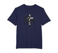 Nessuna Paura con la Fede la Vita è Spaventosa Senza Gesù Christian Maglietta, Uomo Taglie Grandi, Navy, 2X Tall