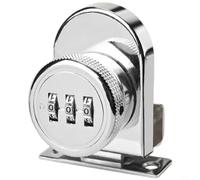 Nessuna serratura di vetro del Governo del trapano con sicurezza Keyless in | Serratura con password per porte spesse 3-8 mm, design moderno minimalista per vetrine domestiche (argento-A)