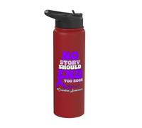 Nessuna storia dovrebbe finire troppo presto la consapevolezza dell'overdose Stainless Steel Insulated Water Bottle
