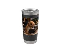 Nessuna vergogna Golden Retriever Hamburger Cibo Amante Bicchiere termico in acciaio inox doppia parete