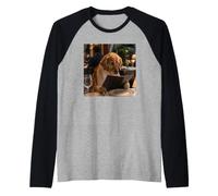 Nessuna vergogna Golden Retriever Hamburger Cibo Amante Maglia con Maniche Raglan