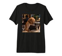 Nessuna vergogna Golden Retriever Hamburger Cibo Amante Maglietta Premium