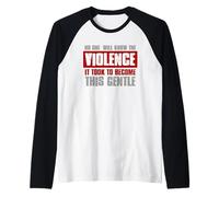 Nessuno CONOSCERÀ LA VIOLENZA Circa per Diventare così Maglia con Maniche Raglan