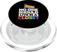 Nessuno dovrebbe vivere in un armadio Rainbow Pride Lgbtq Gay Love PopSockets PopGrip per MagSafe