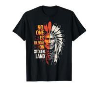 Nessuno è illegale su Terra rubata nativi Americani Vintage Maglietta