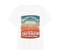 Nessuno È Perfetto Ma Come Tastierista Ci Sei Molto Vicino Maglietta, Donna Plus-Size, Bianco, 1X