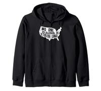 Nessuno illegale in Terra rubata Mappa degli Stati Uniti immigrati Uomini Donne Bambino Felpa con Cappuccio