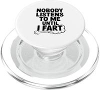 Nessuno mi ascolta finché non scoreggia umorismo divertente PopSockets PopGrip per MagSafe