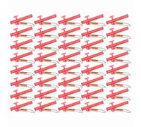 Nessuno per pesca con naso in metallo, clip in ABS per pesci marini e d'acqua dolce, confezione da 4 pezzi, resistenti per castelli scorrevoli, design di controllo (rosso)