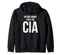 Nessuno sa Che Sono nel Bianco della CIA Felpa con Cappuccio