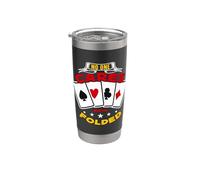 Nessuno si preoccupa di quello che hai piegato Poker Lover Classic Blackjack Bicchiere termico in acciaio inox doppia parete