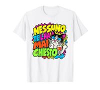 Nessuno Te L'Ha Mai Chiesto Gatto Sarcasmo Amanti Gatti Maglietta