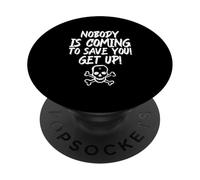 Nessuno viene a salvarti! Alzati! (Dichiarazione di lotta) PopSockets PopGrip Adesivo