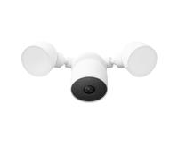 Google Nest Cam con luce di inondazione, esterno con cavo, telecamera di sicurezza intelligente GPLE9, neve, 1 pezzo (1 pezzo)