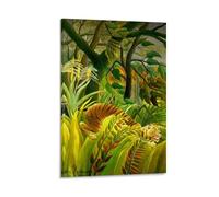 Nestemfo Poster su tela, motivo: tigre in una tempesta tropicale, decorazione artistica da parete per ufficio e casa, 30 x 45 cm