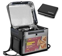 Nesthao Borsa termica per la consegna degli alimenti con telaio di supporto, scatola isolata per la consegna degli alimenti con fondo, ideale per catering, ristoranti, corrieri (XXL-62L)