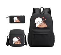 Nesthome 3 in1 Carino Bubu e Dudu Ragazzi Ragazze scolastico Leggero Cartella Borsa Adolescenti per la scuola Daypacks Borsa a spalla