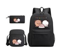 Nesthome 3 in1 Carino Bubu e Dudu Ragazzi Ragazze scolastico Leggero Cartella Borsa Adolescenti per la scuola Daypacks Borsa a spalla