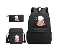 Nesthome 3 in1 Carino Bubu e Dudu Ragazzi Ragazze scolastico Leggero Cartella Borsa Adolescenti per la scuola Daypacks Borsa a spalla