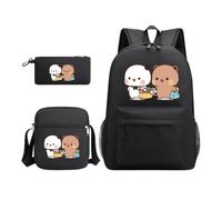 Nesthome 3 in1 Carino Bubu e Dudu Ragazzi Ragazze scolastico Leggero Cartella Borsa Adolescenti per la scuola Daypacks Borsa a spalla