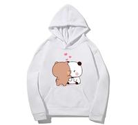 Nesthome Kawaii Panda Bear Hug Bubu And Dudu Hug San Valentino Divertente Regalo Unisex Pullover con Cappuccio