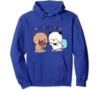 Nesthome Kawaii Panda Bear Hug Bubu Dudu I Love You Unisex Pullover Felpa con Cappuccio
