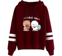 Nesthome Panda Bear Hug Bubu And Dudu Felpe con Cappuccio Casual Felpa Unisex Anime Felpe
