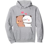 Nesthome Panda Bear Hug Bubu Dudu I Love You Kawaii Unisex Pullover Felpa con Cappuccio