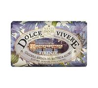 Nesti Dante Dolce Vivere Firenze Sapone Vegetale 250 g - Raffinato con Giaggiolo, Rugiada del Mattino e Alloro, per tutti i tipi di pelle, ideale per pelle sensibile