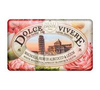 Nesti Dante Sapone Vegetale Dolce Vivere Pisa - 250g - Naturale e Biodegradabile, con Magnolia, Fior di Albicocco e Lilium, ideale per Corpo, Viso e Pelli Sensibili, Saponetta mani