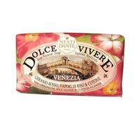Nesti Dante Sapone Vegetale Dolce Vivere Venezia - 250g - Naturale e Biodegradabile, con Geranio Rosso, Vapori di Riso e Cotone, ideale per Corpo, Viso e Pelli Sensibili, Saponetta mani
