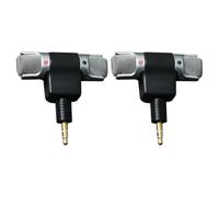 NESTINGHO 2 Pezzi Microfono per Laptop 3,5mm Nero Clip, Tre Conduttori | Plug And Play, Riduzione Rumore e Suono Direzionale, per Lezioni Online e Lavoro Remoto