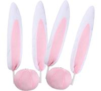 NESTINGHO 2 Set Ornamenti per Auto a Forma di Orecchie di Coniglio, Decorazione Creativa per Veicoli, Accessori per L’anno del Coniglio, Decorazione Resistente per Interni ed Esterni Auto