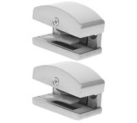 NESTINGHO 2pezzi Fermaporta Scorrevole Doccia in Lega di Alluminio e Gomma per Porta per Doccia, Guida Inferiore Elegante Riduce Vibrazioni, Installazione Semplice per Porte in Vetro