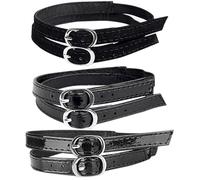 NESTINGHO 3 Paia Cinturini Regolabili per Tacchi Alti da Donna in Pu e Metallo, Accessori Decorativi Staccabili per Scarpe senza Lacci e Uso Quotidiano