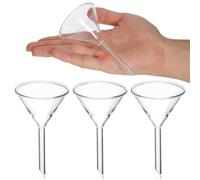 NESTINGHO 3 Pezzi Imbuti in Vetro per Laboratorio, Imbuto Triangolare Scientifico per Versatile Uso di Filtraggio e Riempimento