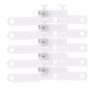 NESTINGHO 5 Paia di Carrucole per Binario Tende Elettriche da Interno, Ruote Curve in Plastica Bianca che Scorrono Liberamente e Prevengono L'intreccio, per Finestre e Uffici