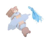 NESTINGHO 50 Scatole Portaconfetti a Forma di Orso 3d Pieghevoli in Carta Blu Mini Scatole Decorative per Bomboniere Shower e Festa di Compleanno