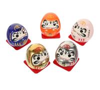 NESTINGHO 5pezzi Statue Giapponesi in Ceramica Dorata Mini per Interni Auto e Decorazioni Casa Portafortuna Tradizionale Feng Shui per Ricchezza e Protezione