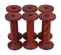 NESTINGHO 6 Pezzi Porta Rocchetti Filo da Cucito in Legno Vintage 3,5x7,5 Cm Leggero e Pratico per Organizzare Fili Senza Grovigli per Artigianato e Sartoria