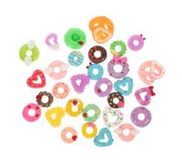 NESTINGHO Accessori per Cover Telefono Fai da Te 30 Pezzi in Resina a Forma di Mini Ciambella Decorazione Delicata per Esercitare Abilità Manuale e Creare Ornamenti Adorabili Stili multipli