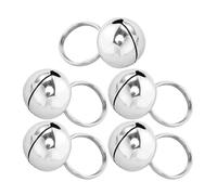 NESTINGHO Campanellini Accessori Natalizi per Animali Domestici 5 Pezzi in Metallo Argento per Tracciamento e Avviso della Fauna Selvatica per Gatti e Cani