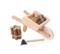 NESTINGHO Carrello in Legno Robusto per Casa delle Bambole, Miniatura Sicura e Creativa con Struttura Resistente, come Decorazione per Giardino Fatato o Scena Fotografica