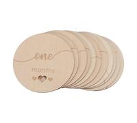 NESTINGHO Carte Mensili Idee Regalo Set 15 Pezzi in Legno Naturale senza Sbavature Robuste per Ragazzo Ragazza per Primo Anno del Mio Bebè