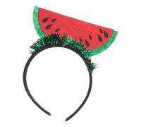 NESTINGHO Cerchietto per Chioma a Forma di Cocomero Rosso Glitterato e Feltro, Accessorio Comodo e Sicuro per Feste e Party a Tema Tropicale per Donne e Ragazze