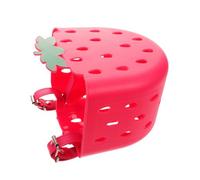 NESTINGHO Cestino Anteriore a Forma di Fragola in Plastica Leggero e Facile da Installare, Adatto per Bici e Monopattini Design Cartone Animato Carino