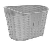 NESTINGHO Cestino Bici in Plastico Stile Vimini, Anteriore, Grande | Collegamento Saldo, Installazione Semplice, Accessorio per Ciclismo, Uso su Bicicletta