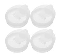 NESTINGHO Coperchi in Plastica Bianchi Design a Righe Unico Set di 4 Versatili e Anti-perdita per Brocca d Acqua Fredda per Caraffe e Distributori di Bevande Riutilizzabile