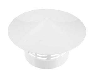 NESTINGHO Copertura per Comignolo Tondo in Pvc Bianco Design Spesso a Forma di Fungo, Resistente alla Pressione, come Cappello Terminale Antivento per Tetti